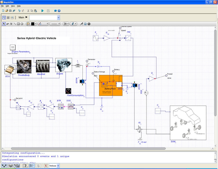 MapleSim Used to Create High Fidelity Physical Models of Hybrid and Electric Vehicle Batteries